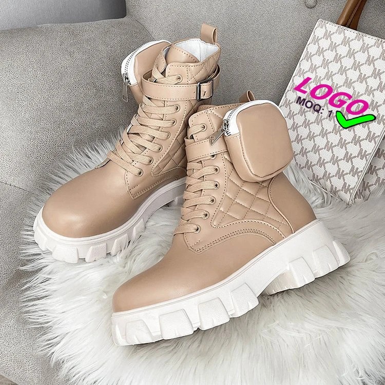 

Dropshipping luxury platform boots military winter lace up boots women's boots
