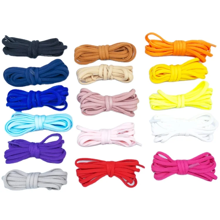

Fashion Colorful Round Elastic No Tie Shoelaces Rainbow Shoelace No Tie