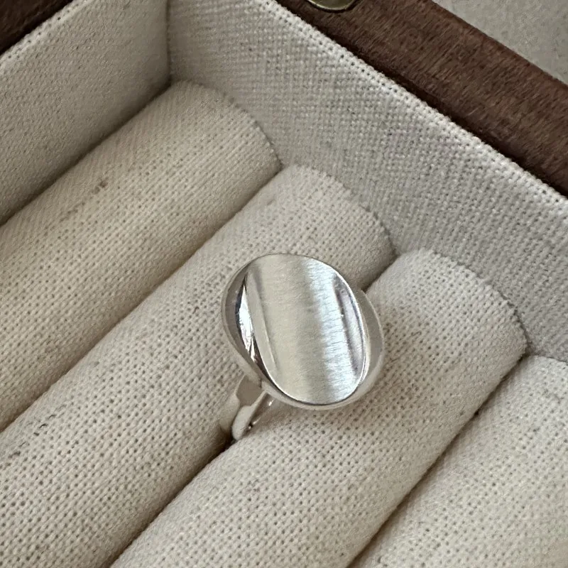 Factory Wholesale 925 Sterling Silver Vintage Brushed Curved Women Finger Rings Best Gifts