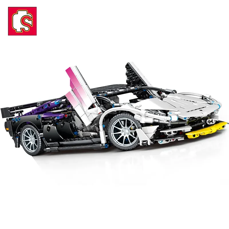 

Sembo Block 701945 Kids Diy Techinc Bricks Kits Remote Control Rambo Purple Sports Car Model Building Blocks Sets Rc Radio Toys