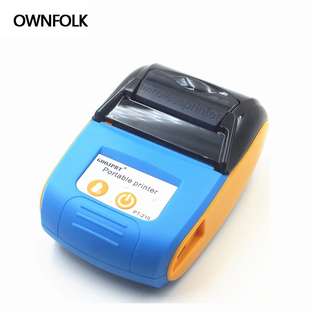 

OWNFOLK label thermal paper printer wireless battery receipt