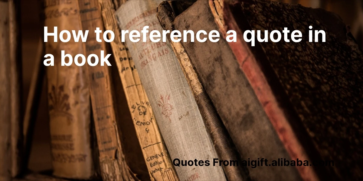 how to reference a quote in a book