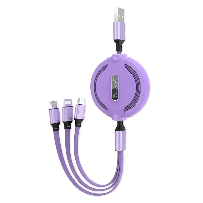 

High quality Multi-function Mobile Phone Charger 3 in 1 usb cable 3 in 1 USB Charging Cable