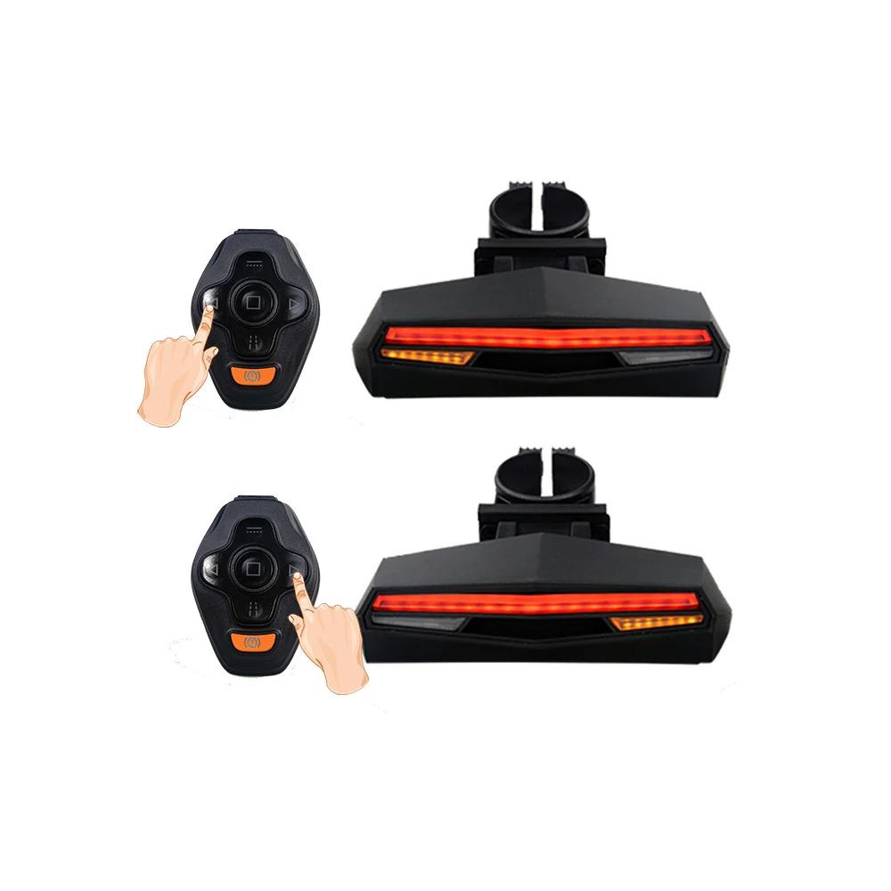

Warning Cycling Light Bicycle Light Shows Battery Level, Black