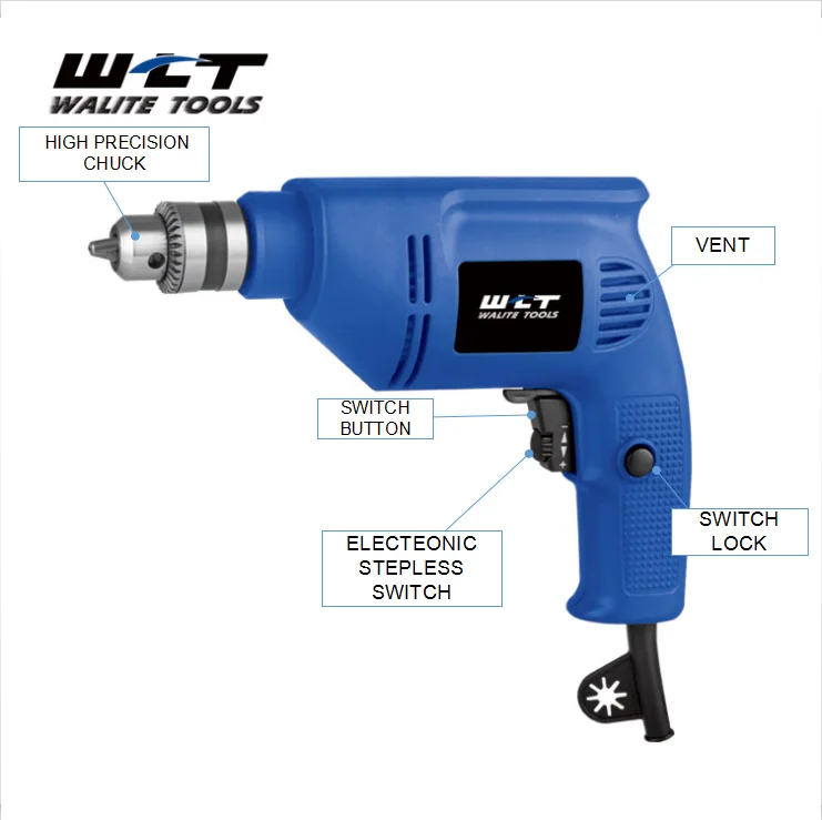 Walitetools Good Quality Electric Drill,10mm Portable Hand Drill