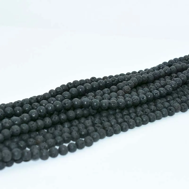 

NAPOLN Trade Insurance High Quality  Natural Lava Stone Gemstone Beads, Black