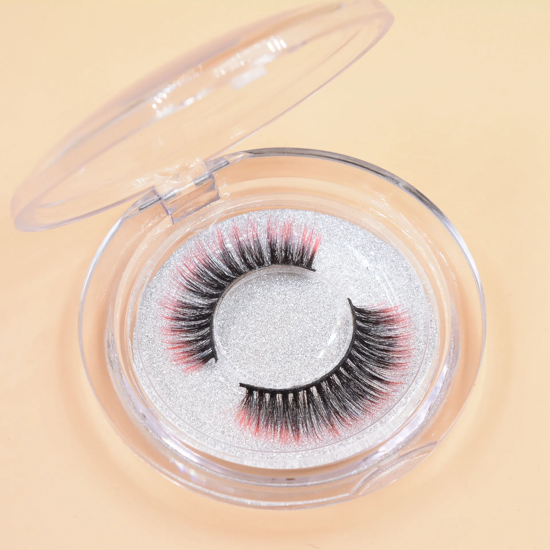 

Multi color 3D gorgeous gradient color eyelash extension silk mink lashes