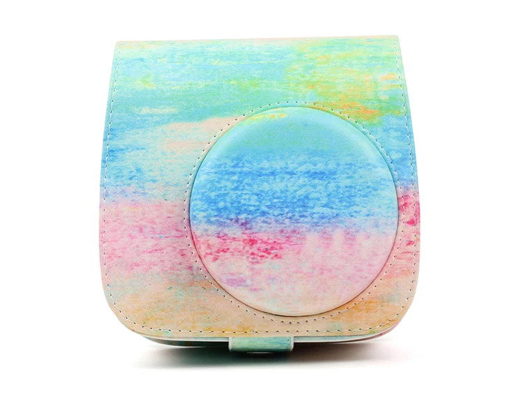 

2021 Amazon Hot Selling Rainbow Mist Camera Cover purse for Fujifilm Instax Mini 8 8+ 9 Camera case mini 9 instant camera bag, Black;red;blue;pink;brown;green;purplele