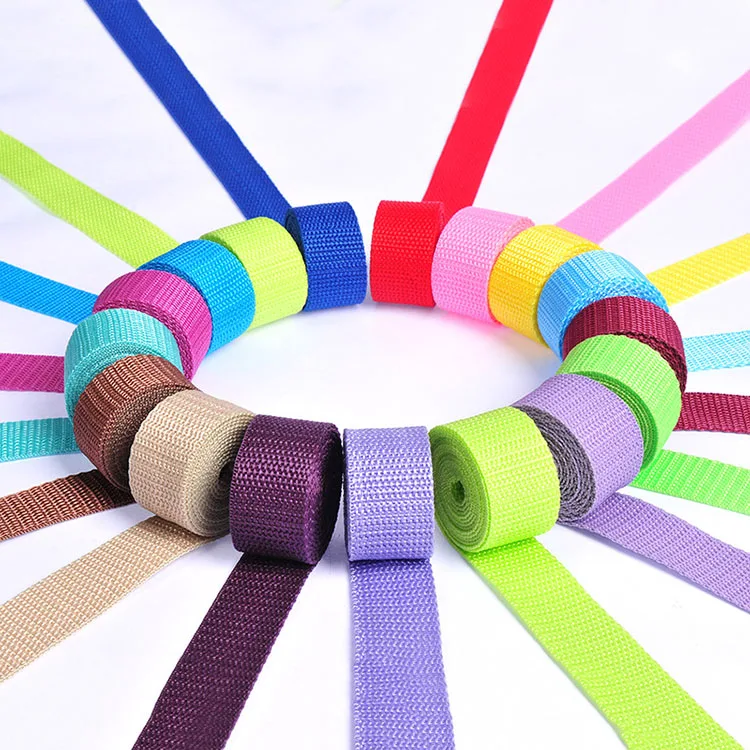 

Wholesale 2cm 2.5cm 3cm 4cm 5cm Colorful PP Polypropylene Webbing PP Webbing Belt For Gag, As our colors or custom