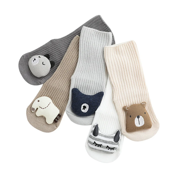 

Wholesale Autumn and winter children's socks loose mouth tube socks cartoon baby non-slip floor socks, Colors