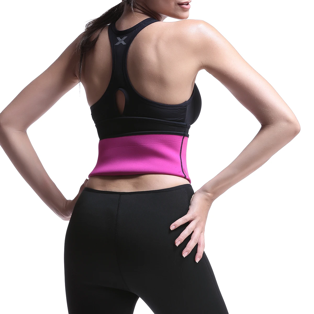

Women's neoprene fajas body shaper Slimming Waist shapewear Sweat Tummy Belt For Burning Fat, Black+yellow,black+rose red