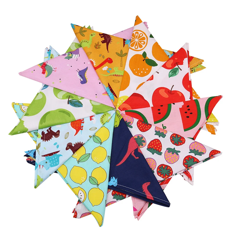 

Customized design and printing colorful multi-purpose cotton pet dog bandana