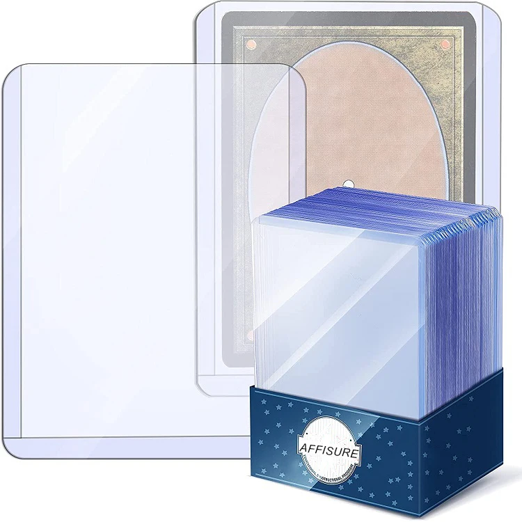

Chinese Toploader Supplier Hot Sale 3x4 Card Sleeves 35pt Customizable Toploader 25-Count Pack Baseball Card Top Loader, Customized