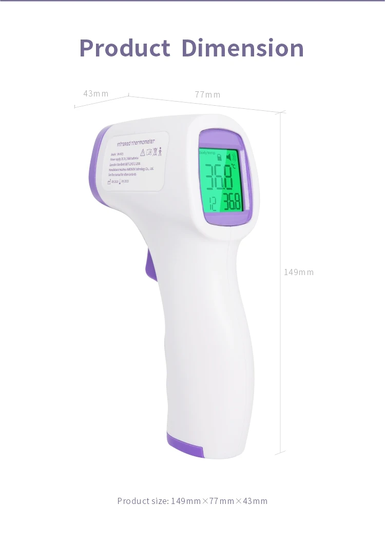 Electronic Oral Touchless Ir Baby Termoscanner Non Contact Forehead