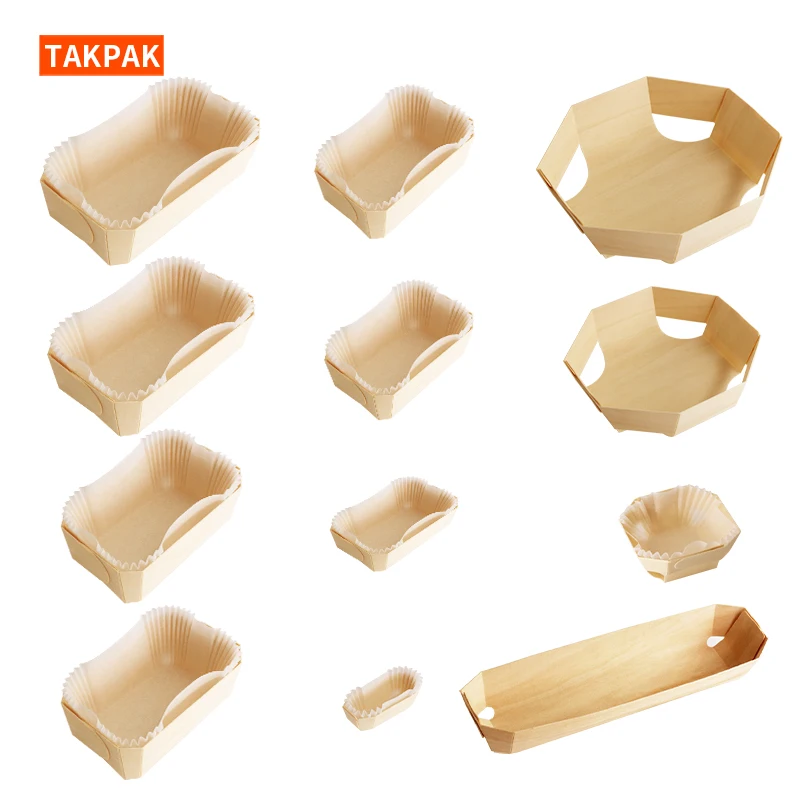 

Bakeware Hot Selling Different Size Disposable Wooden Bread Cake Baking Pans Baking Tray