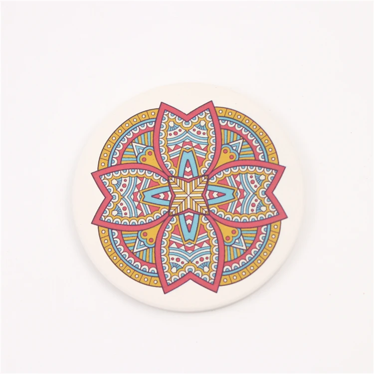 
2020 Custom Home Decoration Durable Water Absorbent Cork Round Ceramic Cup Coasters 