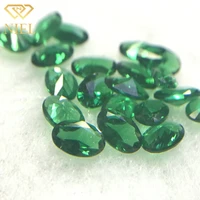 

Wholesale oval 4x6mm loose synthetic nano green emerald gemstone precious gem stone price for jewelry