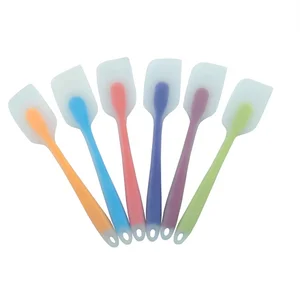 Image of Multi Coloured Simple practical Food grade silicone Cake Decorating Comb Cake Batter Scraper Smoother