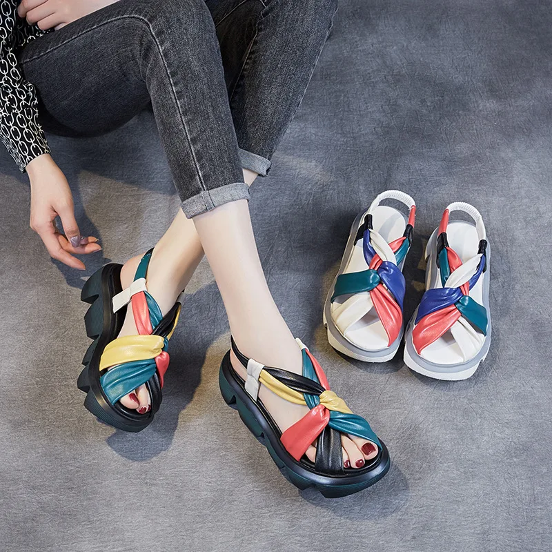 

2021 Luxury Design Party Fancy Platform Sports Sandals For Women And Ladies, Black,white