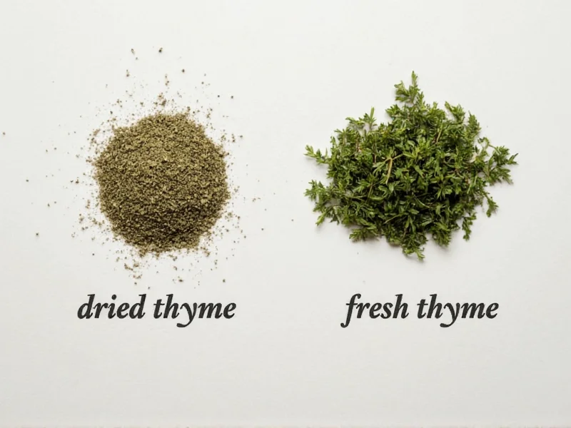 Dried Thyme to Fresh Thyme Ratio: 1:3 Conversion Guide