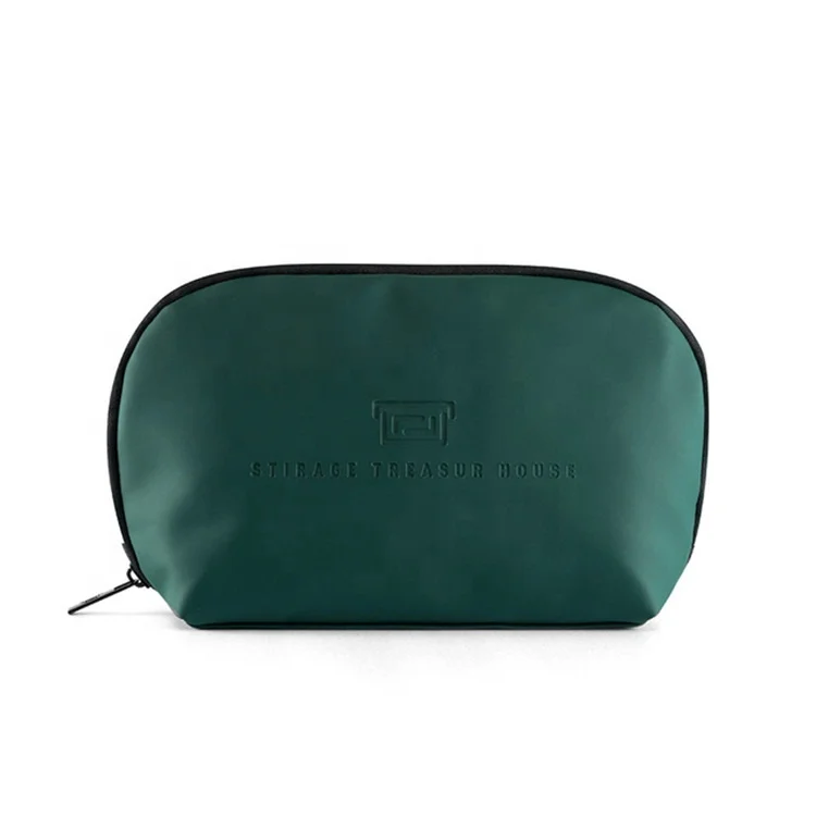 

Custom Logo Large Capacity Waterproof Women Pu Zipper Cosmetic Organizer Storage Kit Travel Makeup Wash Bag, Green, white, red, black