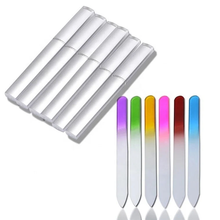 

Portable Color Nano Glass Foot Nail File Polishing Strip Manicure Nano Glass Frosting Nail File Tool Crystal Double-sided Rub, According to options