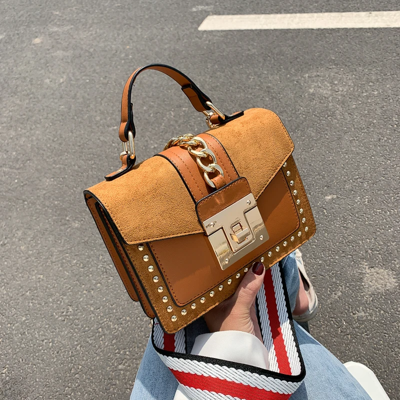

Luxury Women Handbags Designer Rivet Crossbody Small Pursel Messenger Shoulder Ladies Hand Bag, As picture