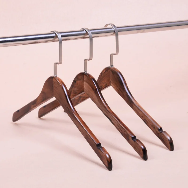 

Fashion New Style Square Hook Wood Coat Hanger With Shoulder Notches