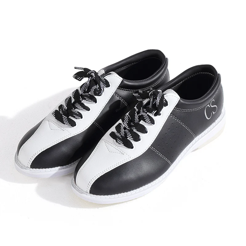 

OEM Factory Prices PU Bowling private shoes Children bowling shoes, Black-sliver / black-white