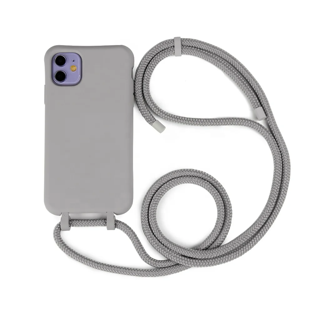 

2020 New Arrival Silicon Necklace Strap Band Phone Case For Iphone For Huawei For Samsung, Custom