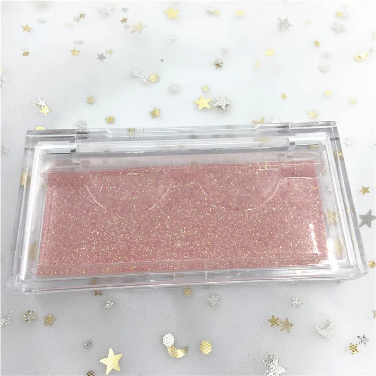 

clear eyelash acrylic box lash custom packaging for 3d mink lashes, Pink, black,gold, rainbow