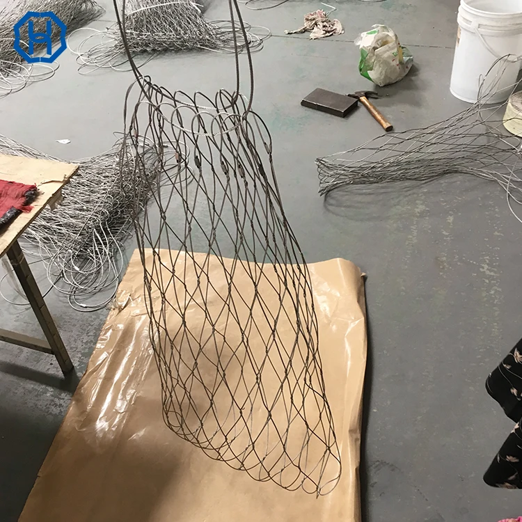 Flexible Stainless Steel Rope Mesh Bag Antitheft Backpack Protector