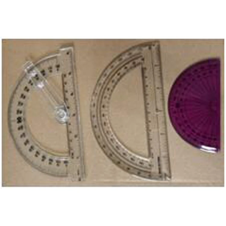 Wholesale Plastic Protractor 3 Pcs Geometry Ruler Sets For School