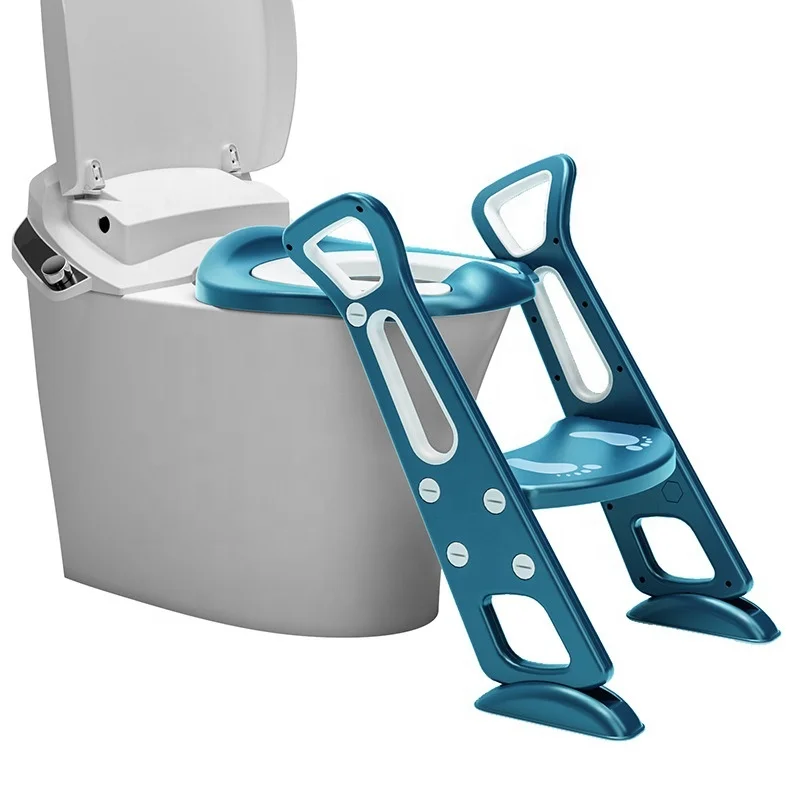 

Eco-friendly Non Slip Folding Baby Potty Training Seat with Ladder Pads Safe Potty Training Toilet Child Toilet Step Ladder