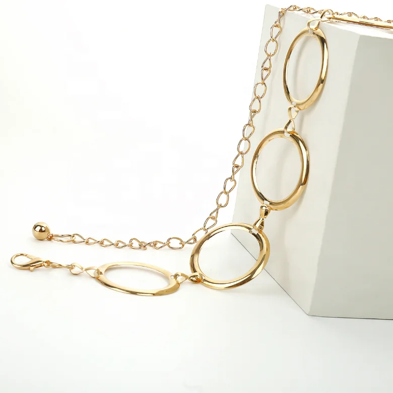 

Simple Metal Ring Chain Body Chain Female Personality Retro Waist Chain
