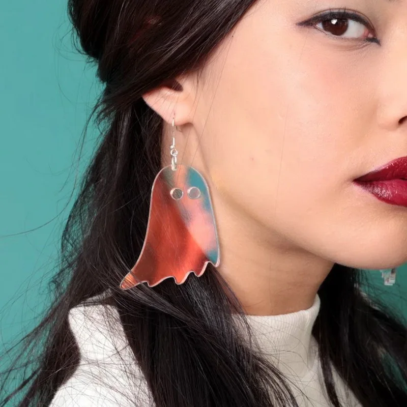 

2020 Halloween fashion laser ghost doll big earrings funny and interesting jewelry