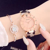 

2019 New Famous Brand Women Simple Fashion Leather Band Analog Quartz Leopard Round Wrist Watch Watches relogio feminino Clock