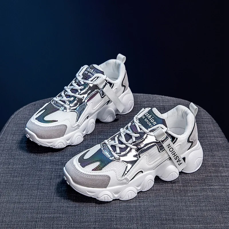 

Daddy shoes women's autumn and winter 20201 explosion models breathable all-match casual shoes thick-soled white sneakers