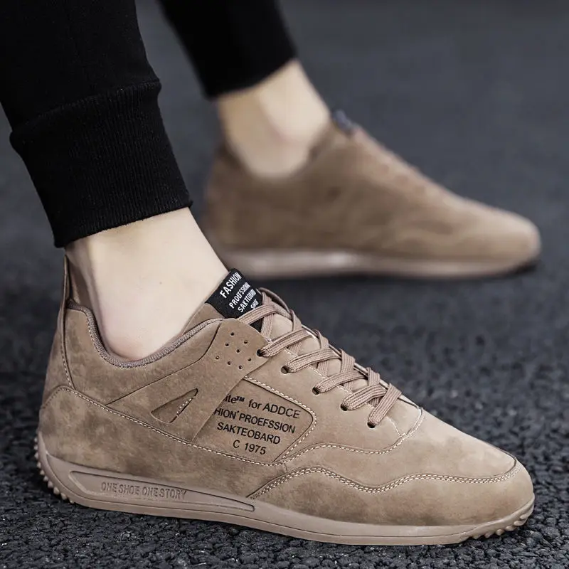 

Dropshiping sneakers hot sale running sport shoes breathable men leather luxury casual shoes, Grey,khaki, black