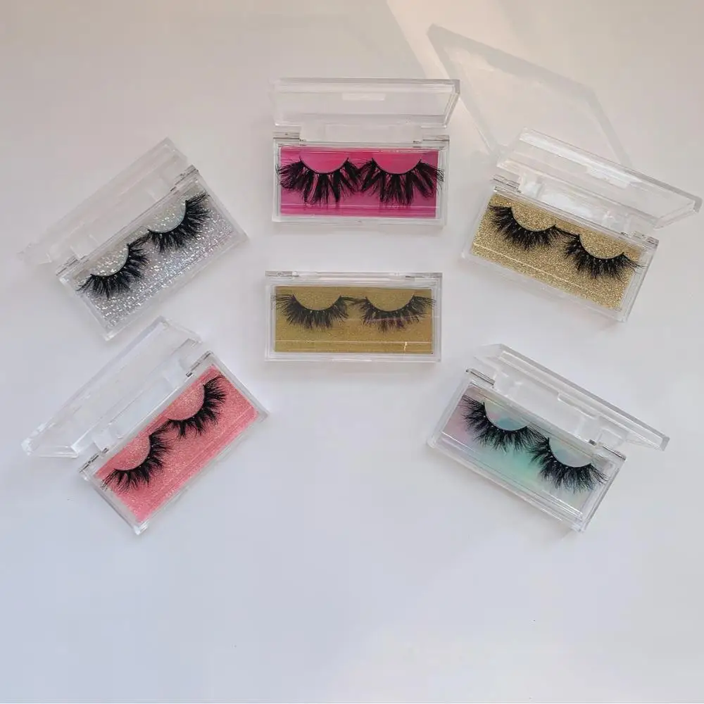 

High Quality Mink Lashes Eyelash Packing Box Acrylic Material Box, Black and colorful