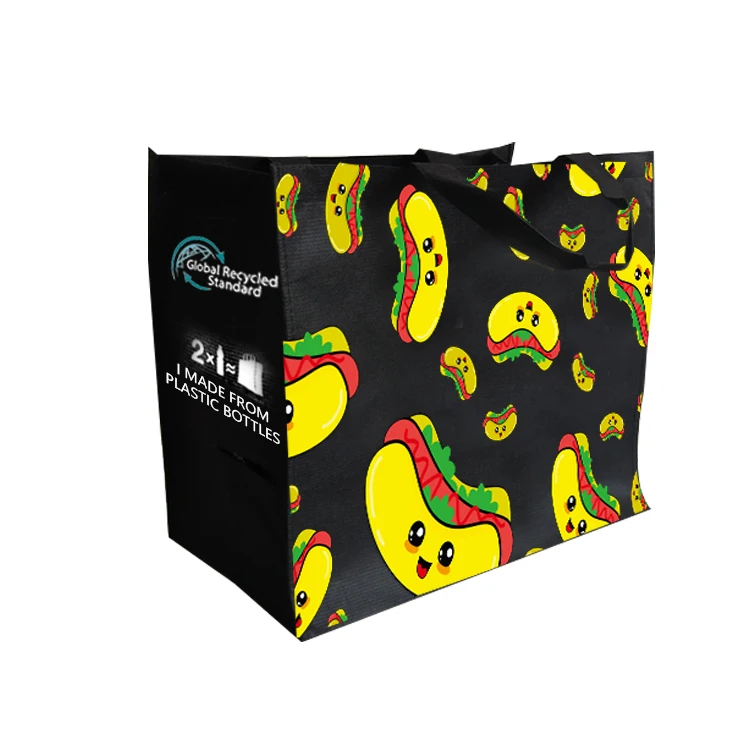 

Wholesale Luxury Custom Market Cheap Portable Shopping RPET Nonwoven Bag with Logo, Customized color