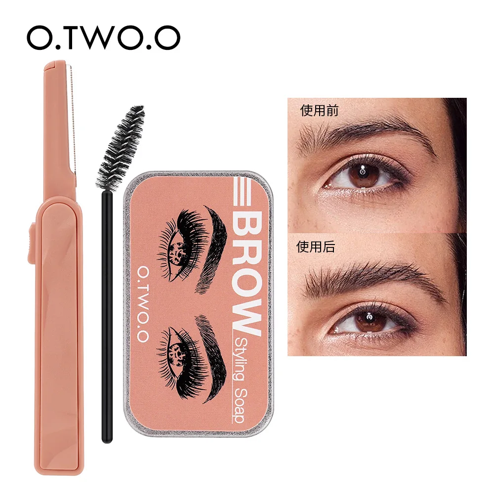 

O.TWO.O 3D Eyebrow Soap Natural Colorless Long Lasting Eyebrow Styling Cream Waterproof Long Lasting Wild Eyebrow Styling Gel, Transparent