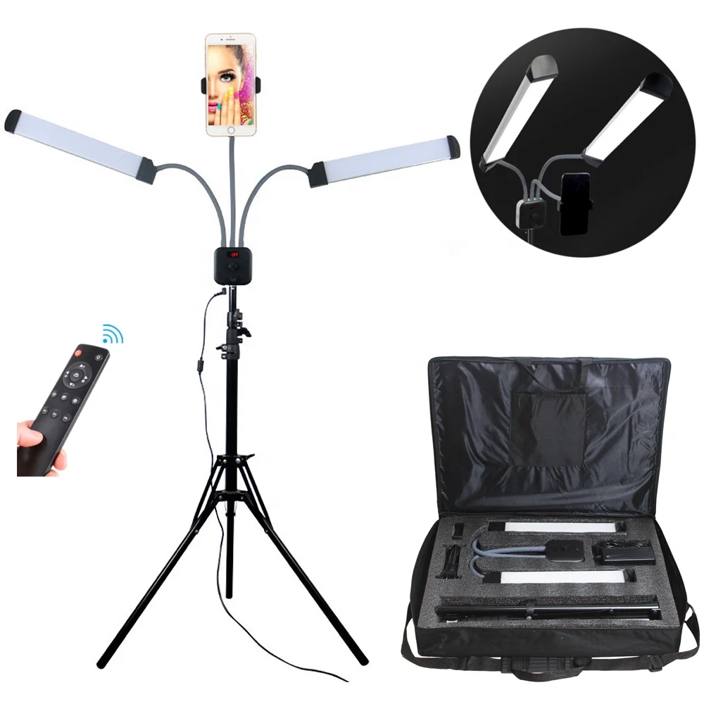 

60W Professional Photographic Beauty Equipment With USB Port For Photographic Lighting Double Arm Portrait Fill Light