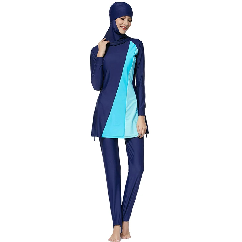 Modest Fashionable Beachwear Islamic Swimsuit Muslim Swimwear Full ...