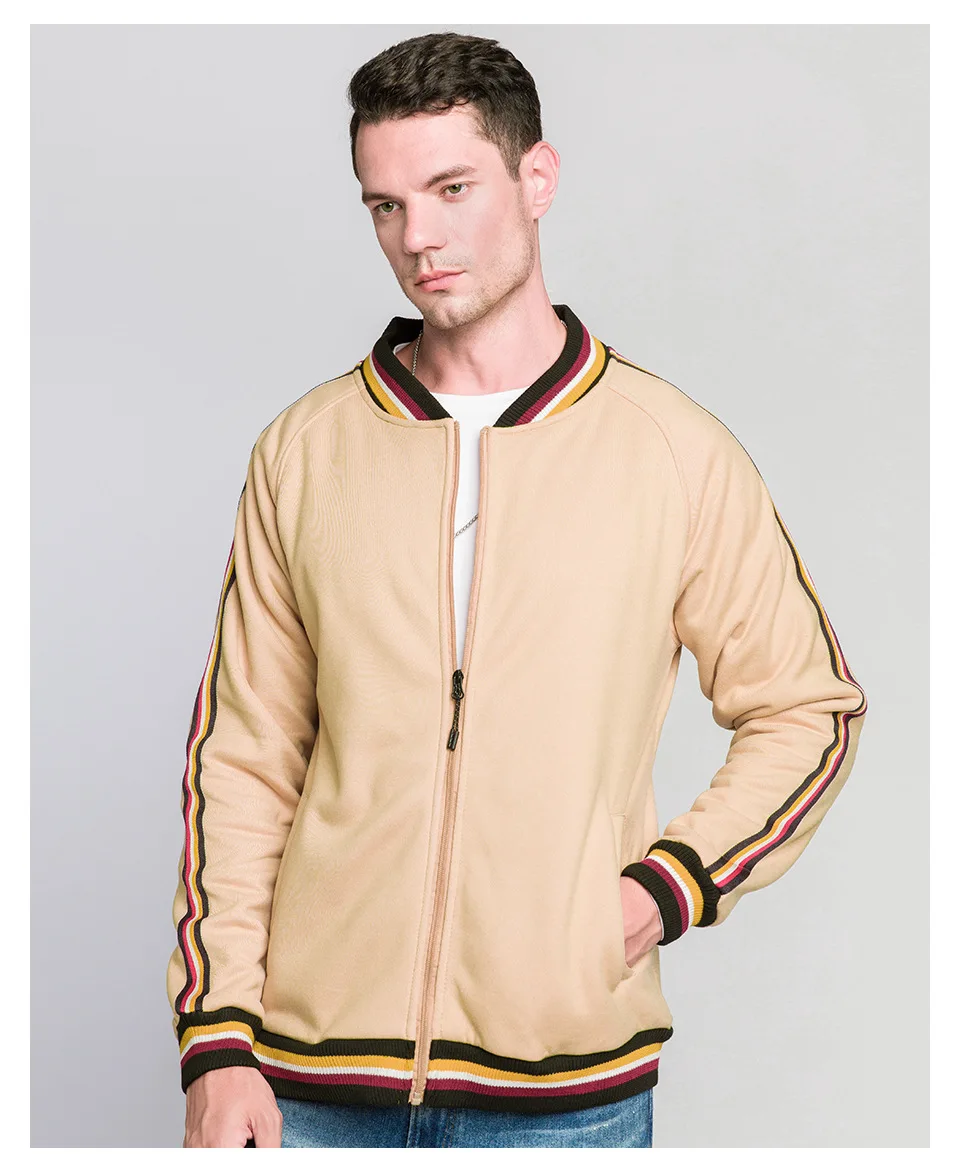 

2020 fall men's cardigan baseball jacket youth stand-up collar casual sweatsuit personality sportswear suit