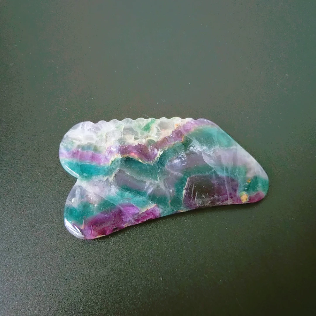 

Private Logo Customized logo Fluorite gua sha board square jagged shape