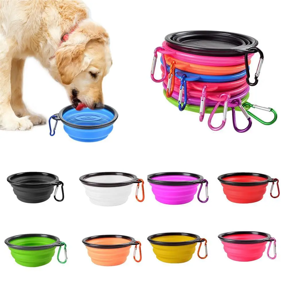 

Manufacturer wholesale 1000ml large collapsible portable silicone pet folding dog Silicone bowls, As color chart