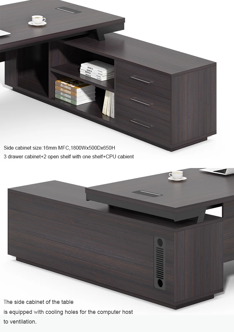 Low Price Luxury Office Furniture Standard Executive Table Desk Size