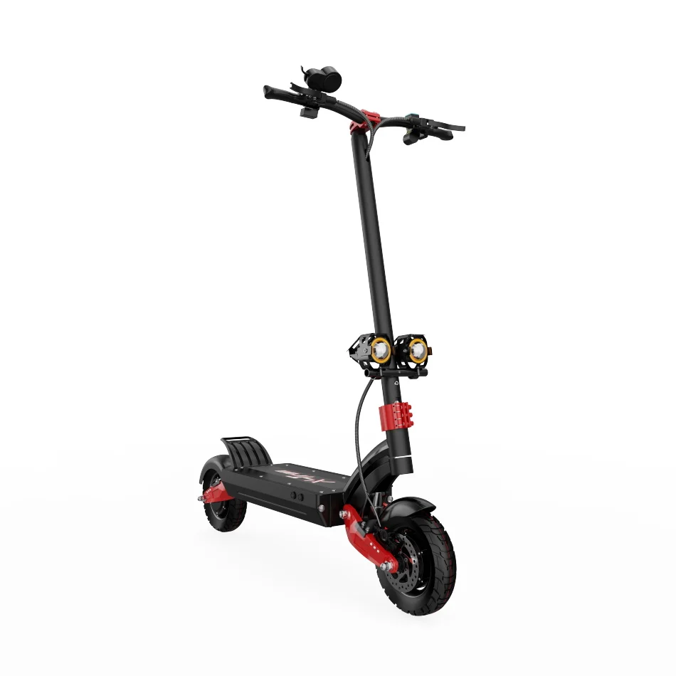 

2022 Warehouse Fast New Design Dual Motor 52V 10 Inch Electric Scooters Powerful Adult 1000w Two Wheel foldable portable, Black