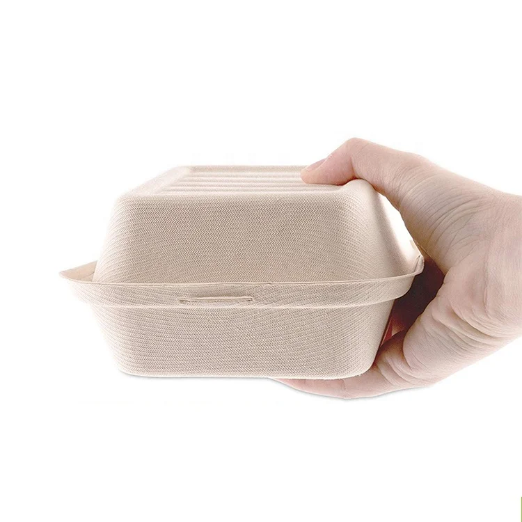 

Eco Sugarcane Bagasse Pulp Biodegradable Take Out Container Food Box